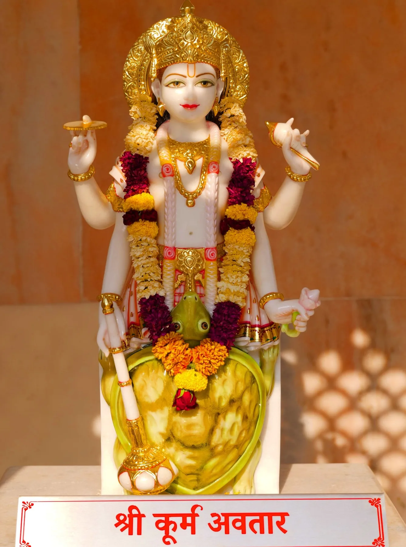 Sri Kurma Avatar - the tortoise, who bore Mount Mandara on His back
